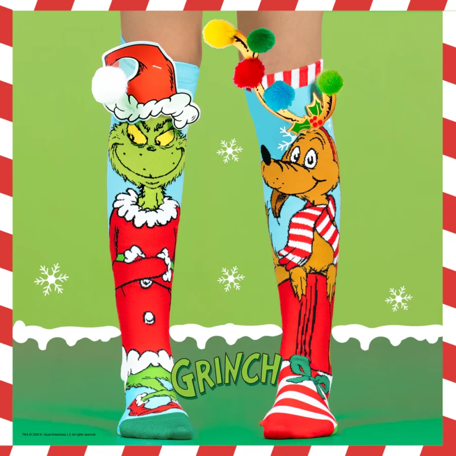 Grinch & Max Bláir Jólasokkar