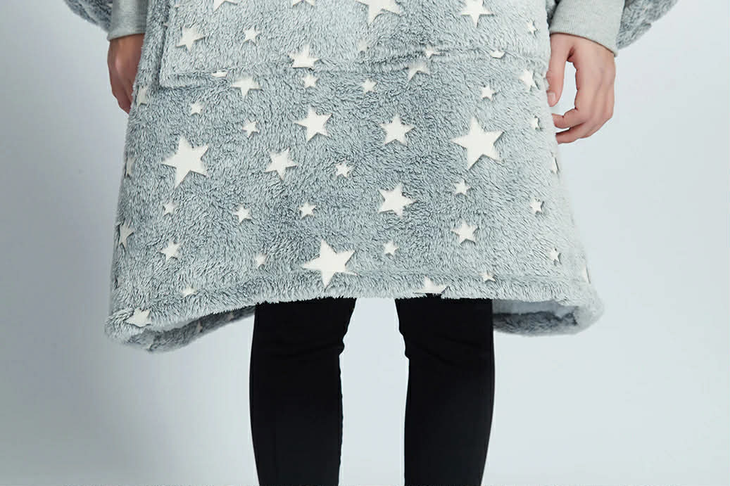 Kósýpeysa - Grá Stjörnu - Krakka ( lýsir í myrkri ) - Image 2