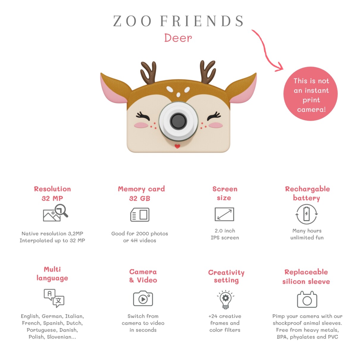 Barnamyndavél - Zoo Friends - Dádýr - Image 13